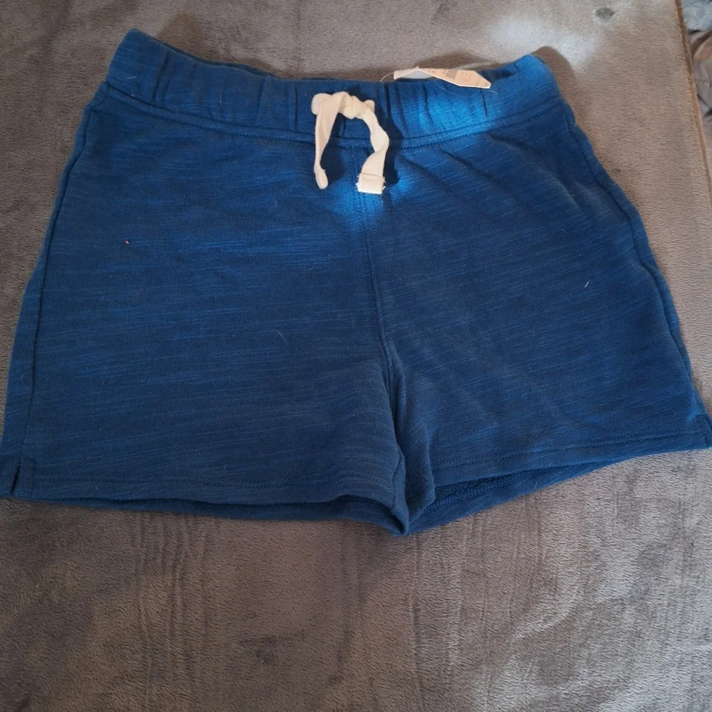NWT Crew Cuts Blue Girls Shorts M 8 Pull‎ on Elastic Waist